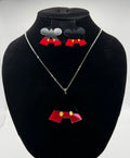 Custom Magic Monogram Initial Necklace & Stud Earrings Set