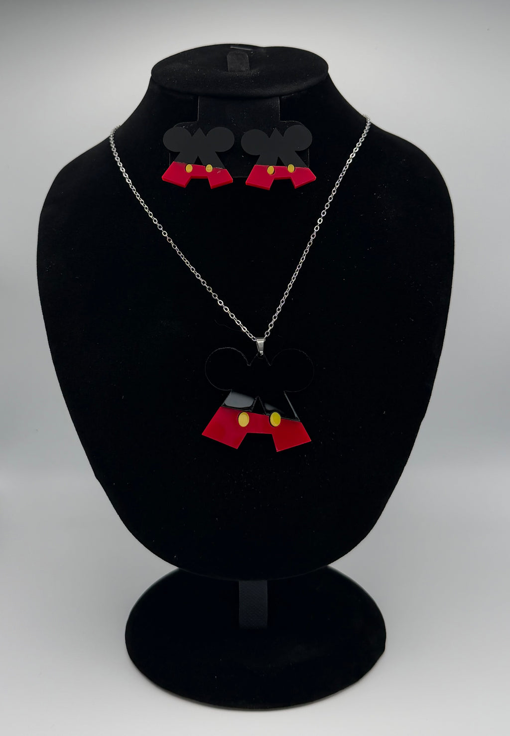 Custom Magic Monogram Initial Necklace & Stud Earrings Set