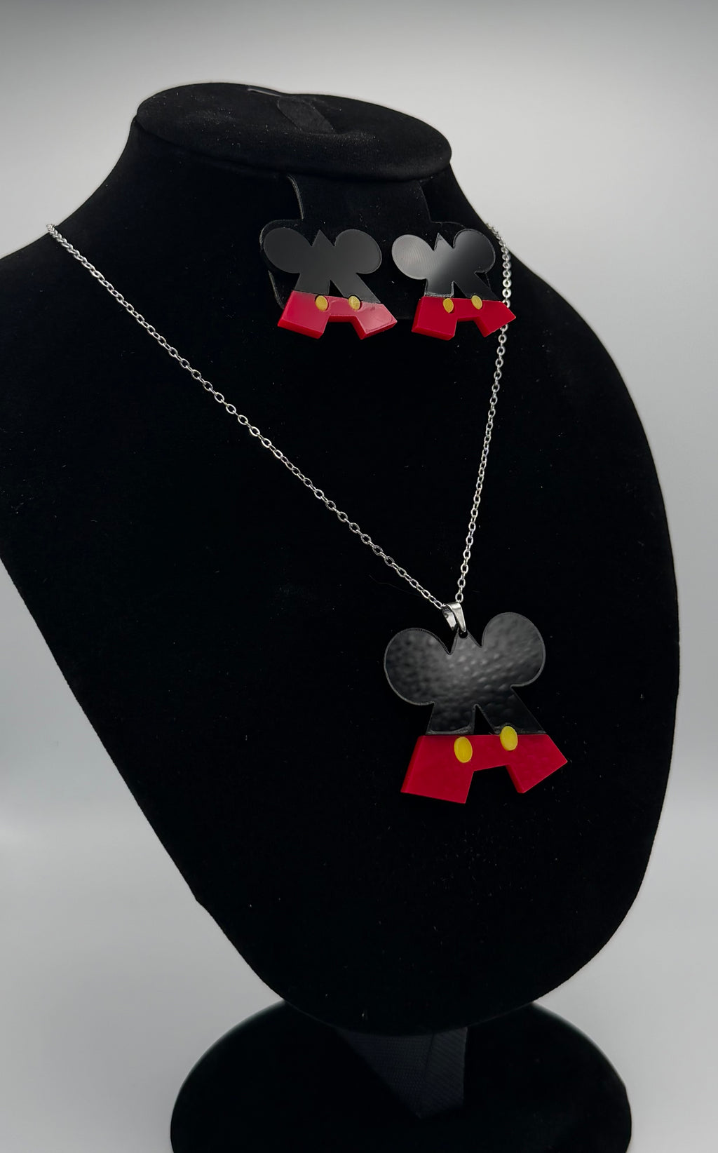 Custom Magic Monogram Initial Necklace & Stud Earrings Set