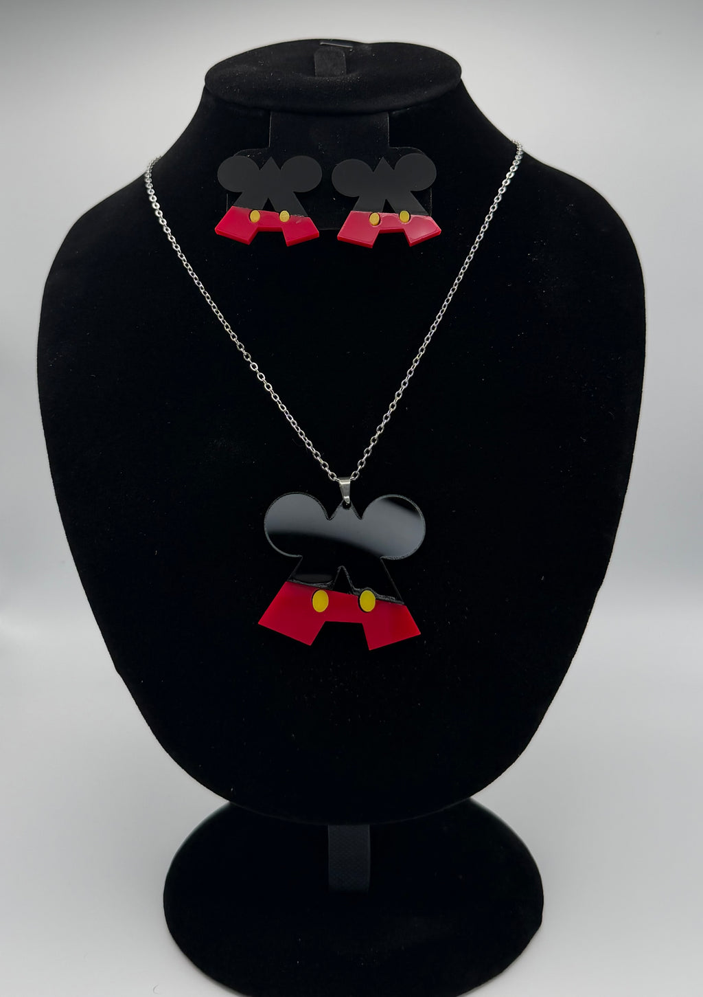 Custom Magic Monogram Initial Necklace & Stud Earrings Set