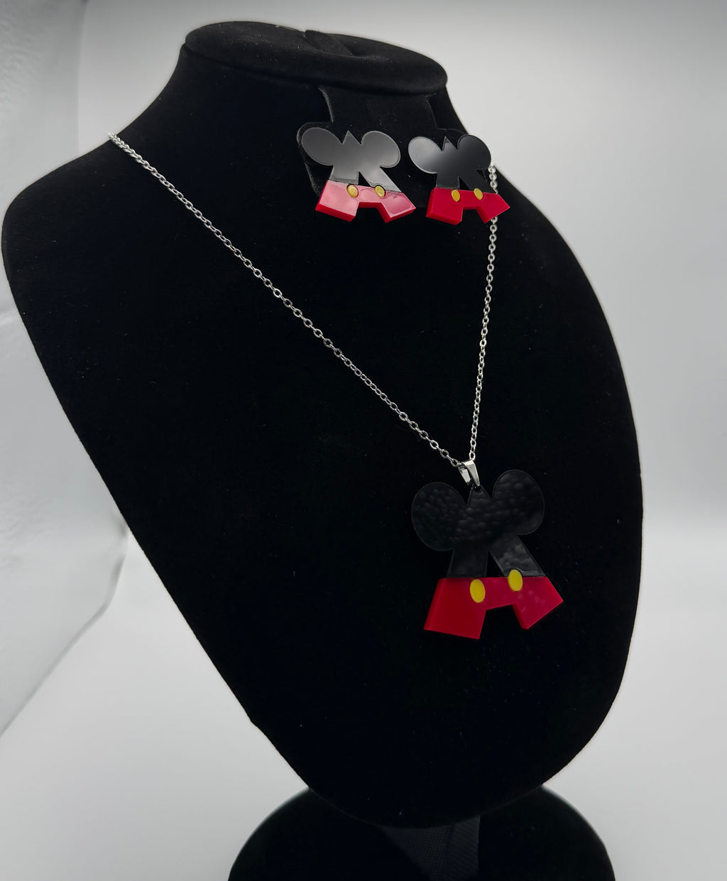 Custom Magic Monogram Initial Necklace & Stud Earrings Set