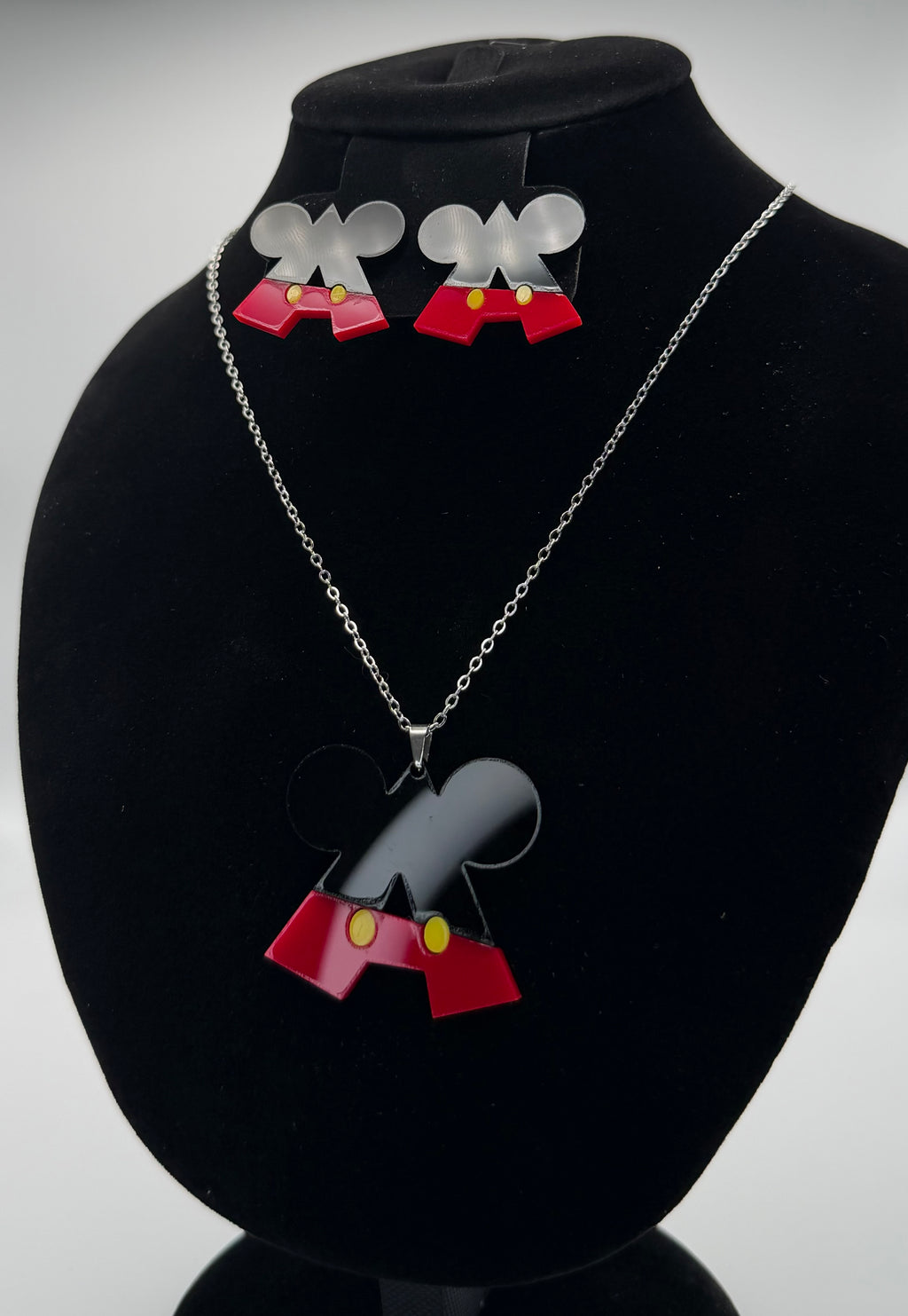 Custom Magic Monogram Initial Necklace & Stud Earrings Set
