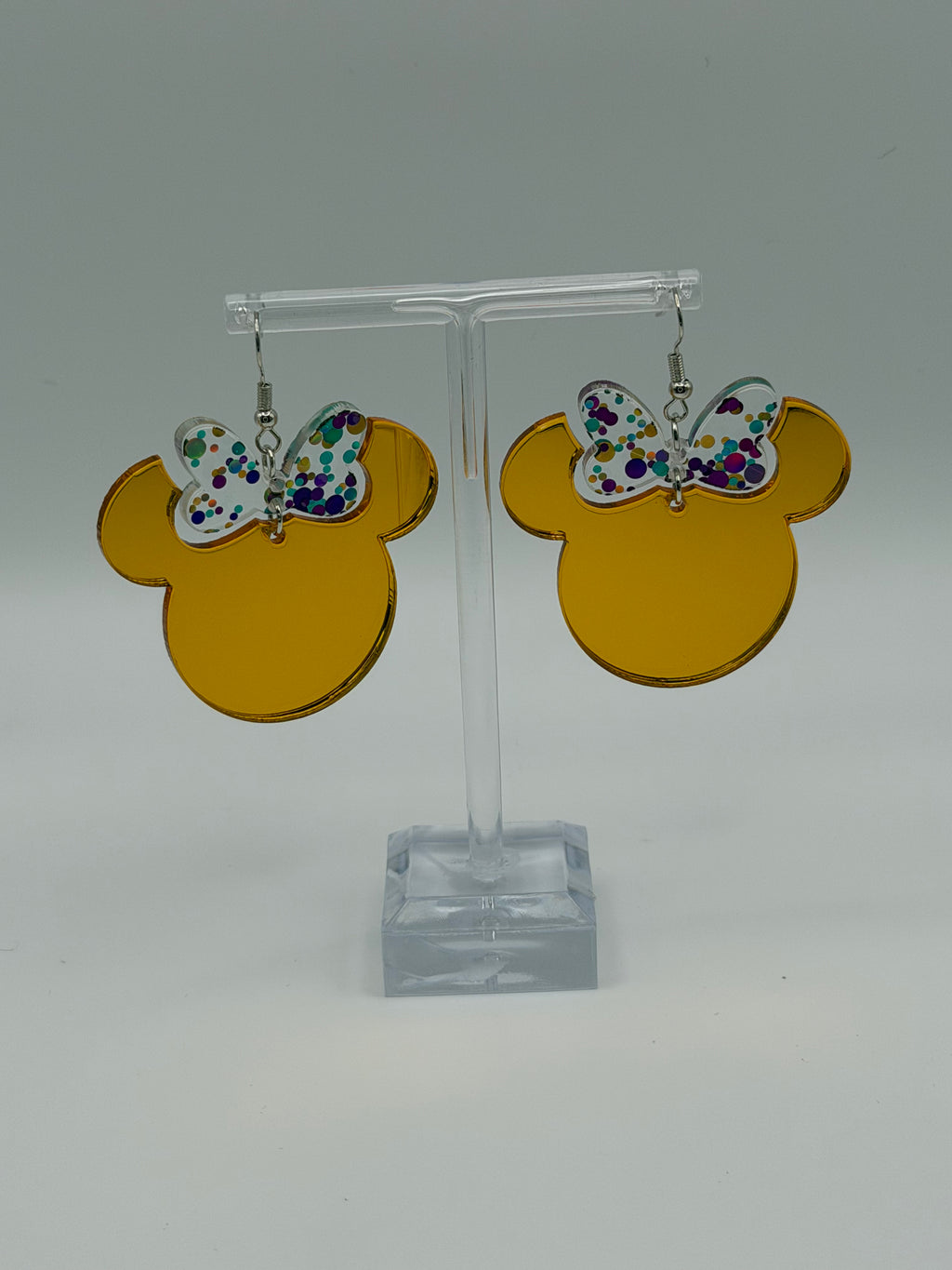 Magic Silhouette Gold Two-Piece Articulated Dangle Earrings