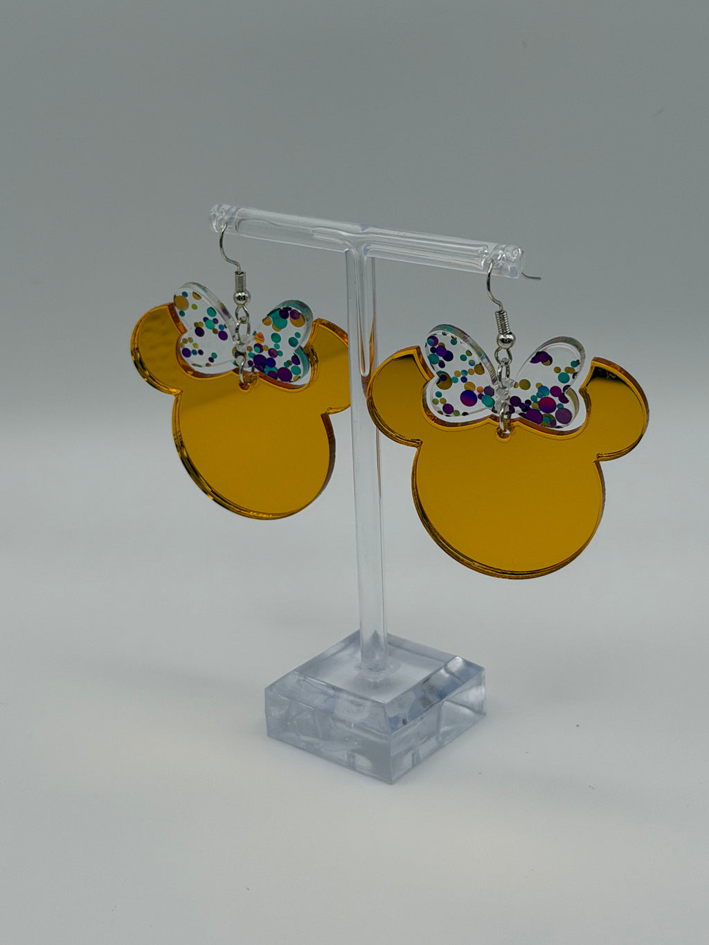 Magic Silhouette Gold Two-Piece Articulated Dangle Earrings