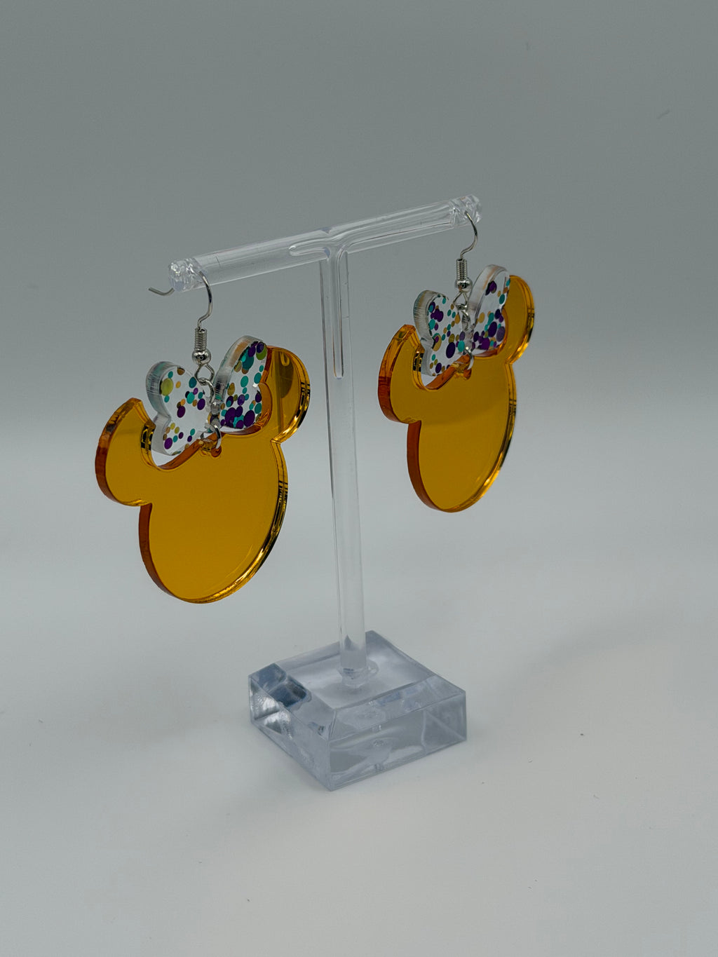 Magic Silhouette Gold Two-Piece Articulated Dangle Earrings