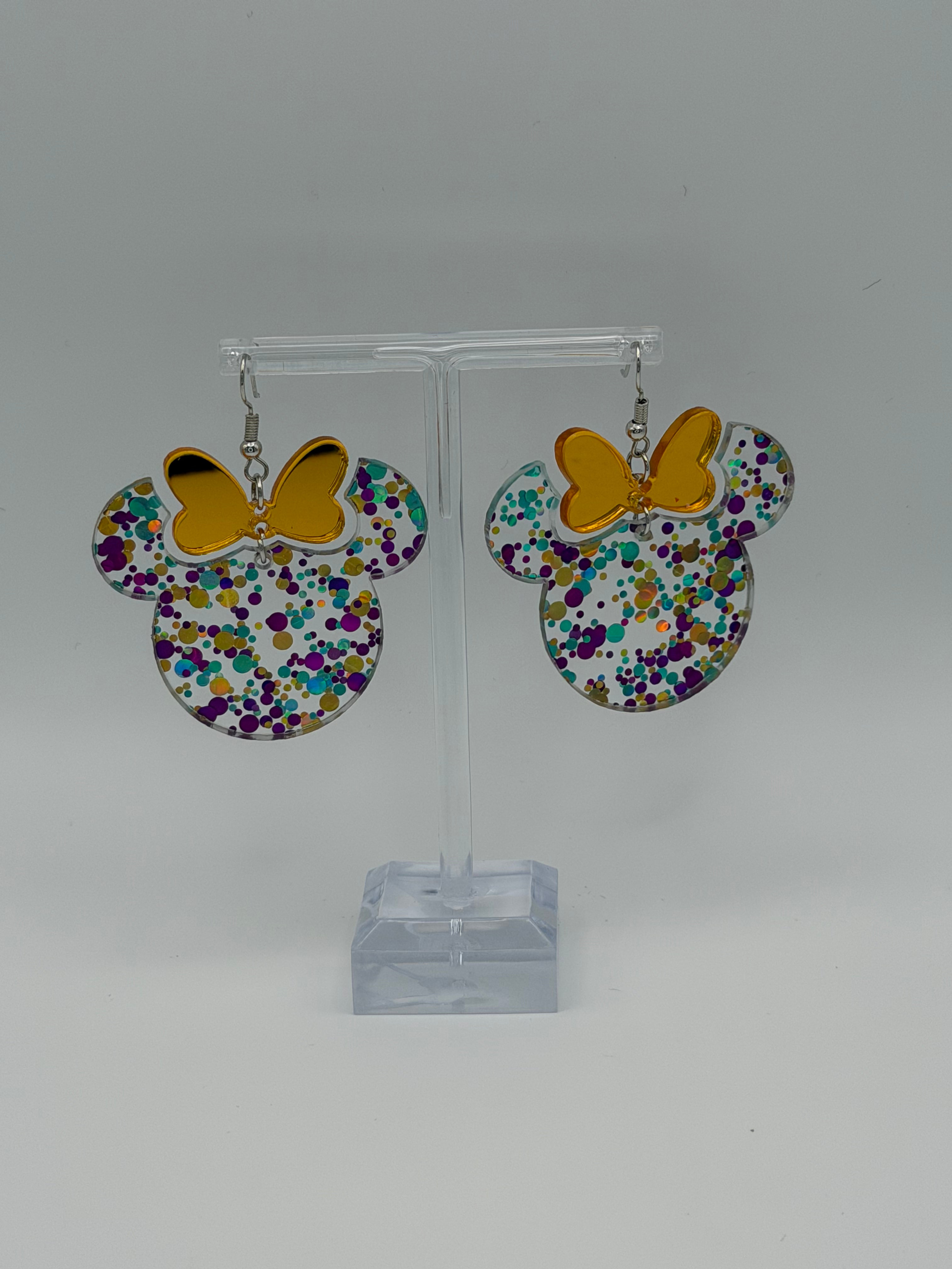 Magic Silhouette Confetti Two-Piece Articulated Dangle Earrings