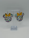 Magic Silhouette Confetti Two-Piece Articulated Dangle Earrings