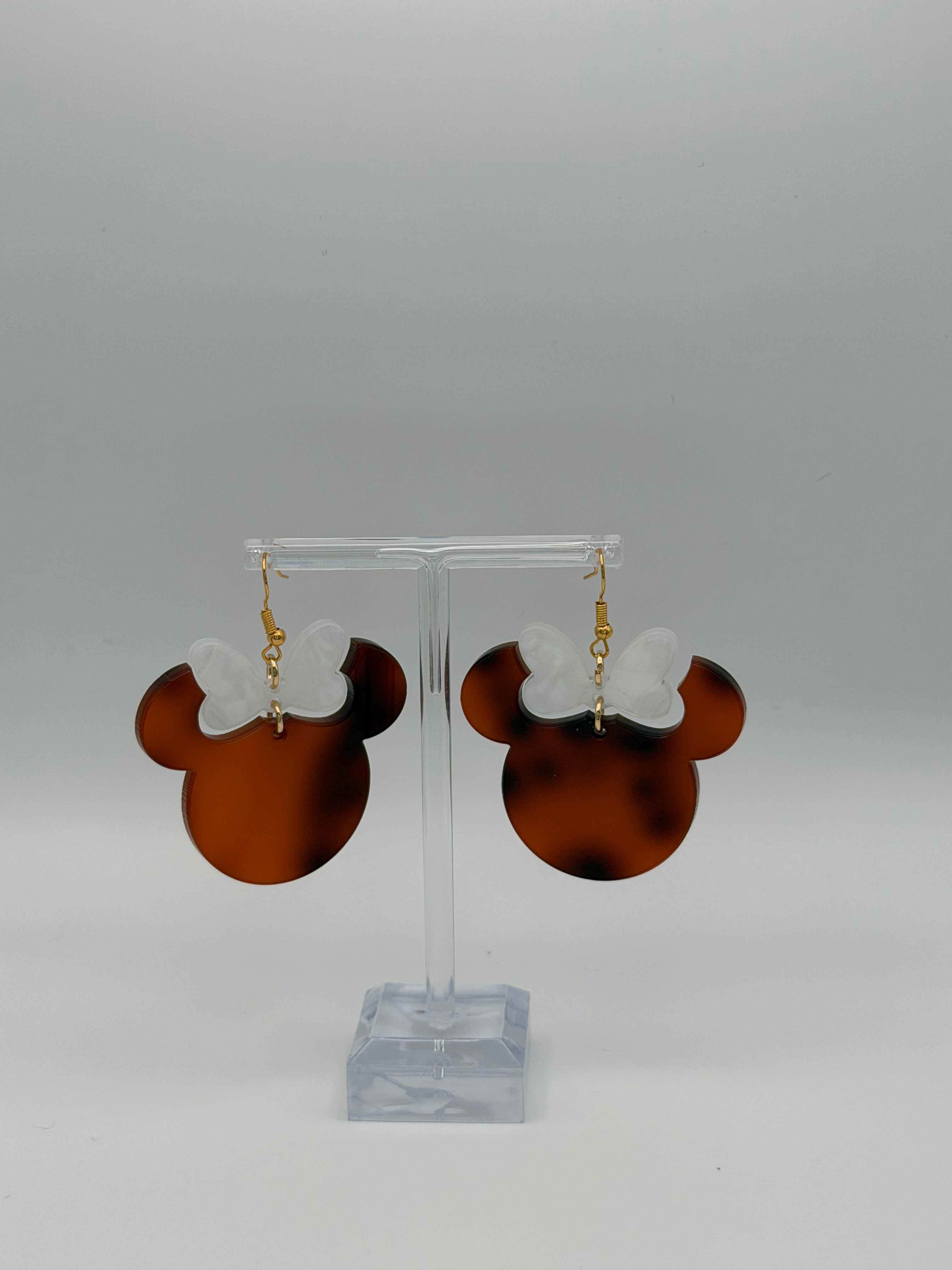 Magic Silhouette Leopard Two-Piece Articulated Dangle Earrings