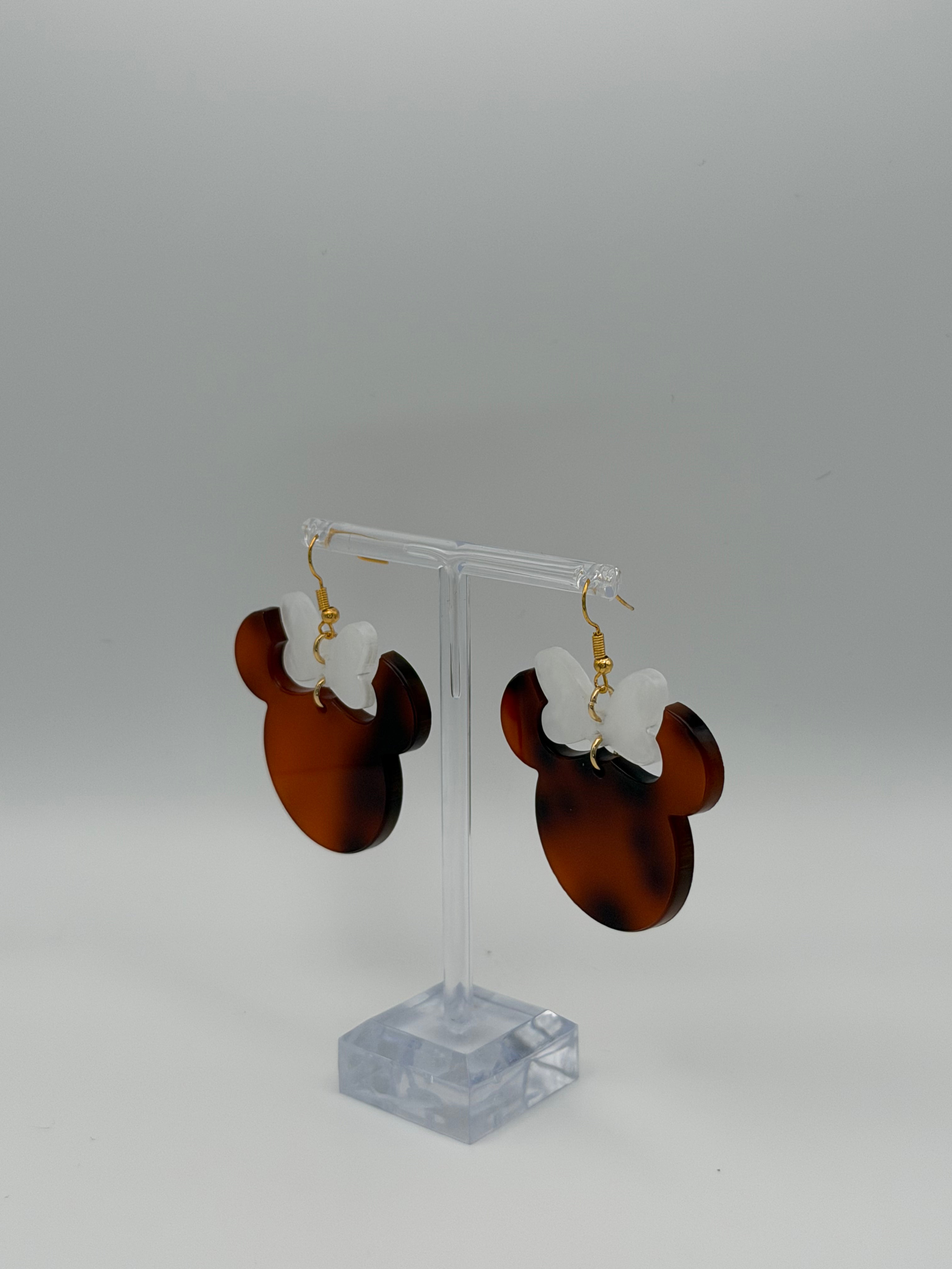 Magic Silhouette Leopard Two-Piece Articulated Dangle Earrings