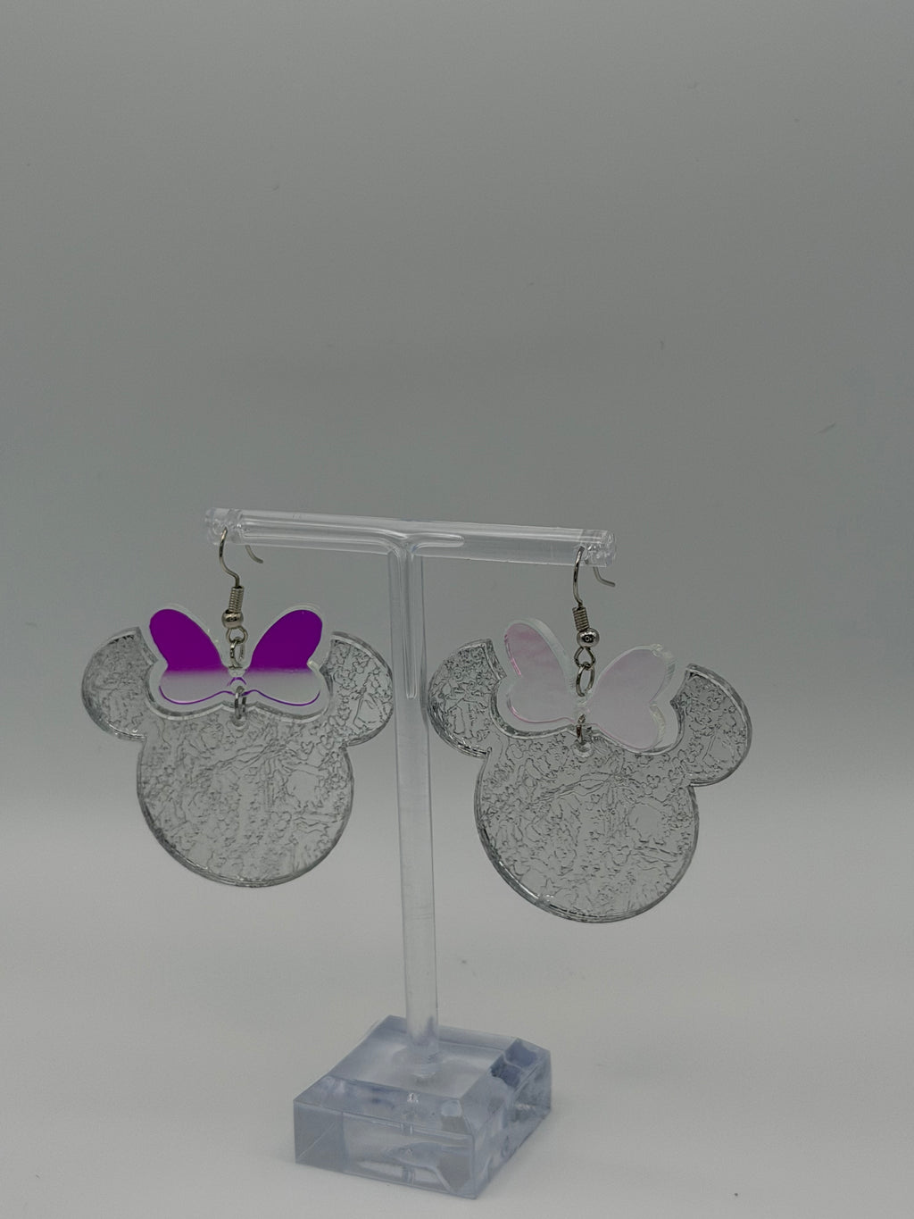 Magic Silhouette Silver Mirror Two-Piece Articulated Dangle Earrings