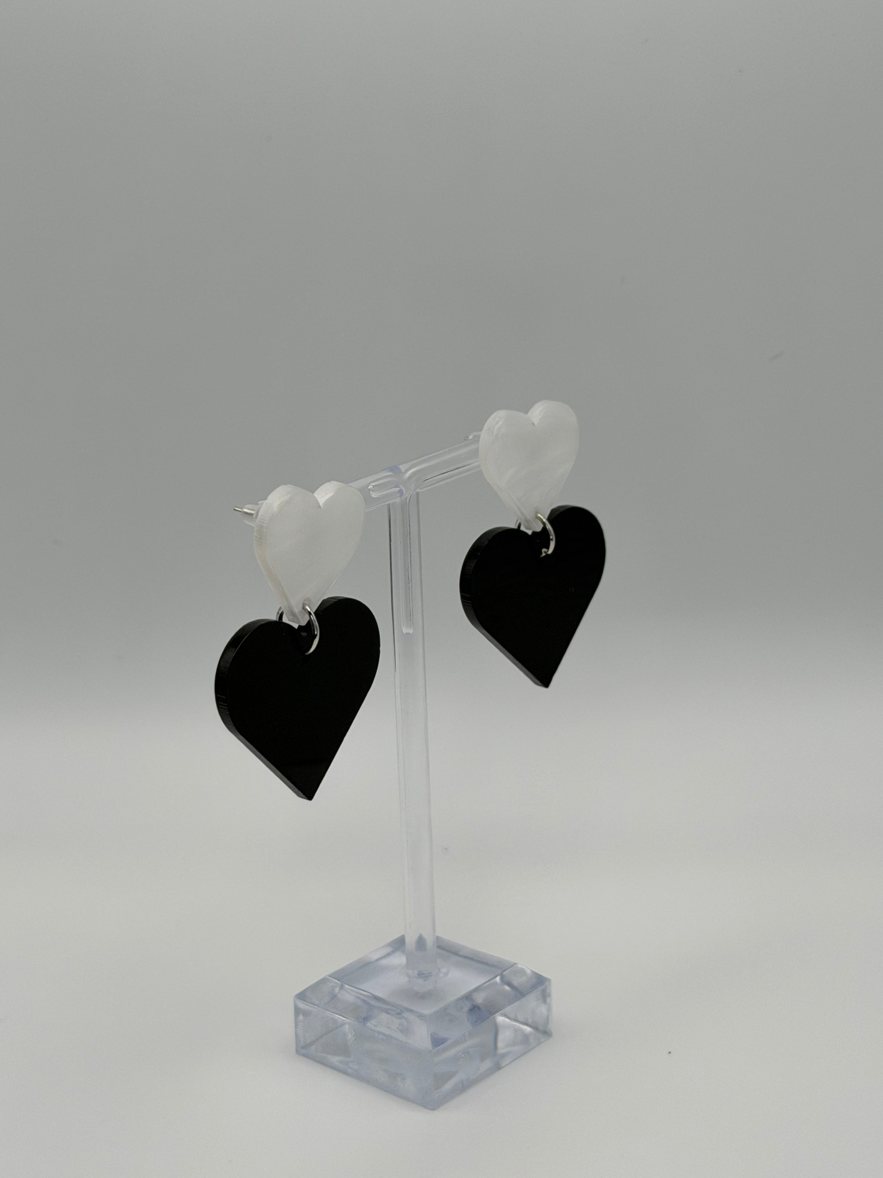 Duet Heart Articulated Dangle Earrings