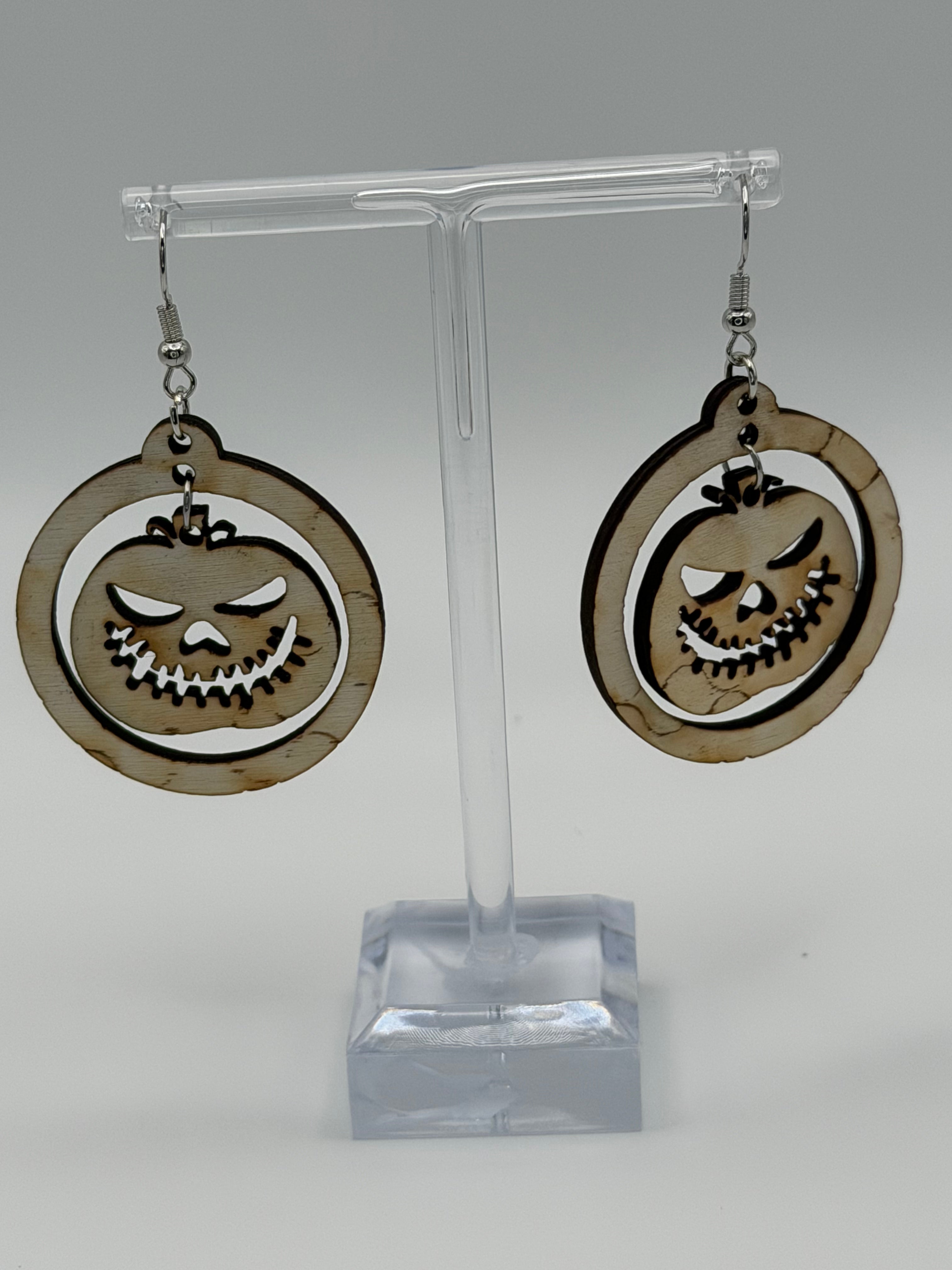 Spooky Starlight Ghost Articulated Dangle Earrings — Halloween Edition
