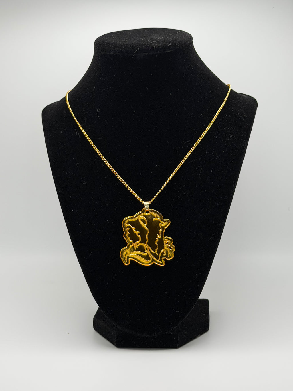 Enchanted Glass Princess Gold Cameo Pendant Necklace — Exclusive Edition