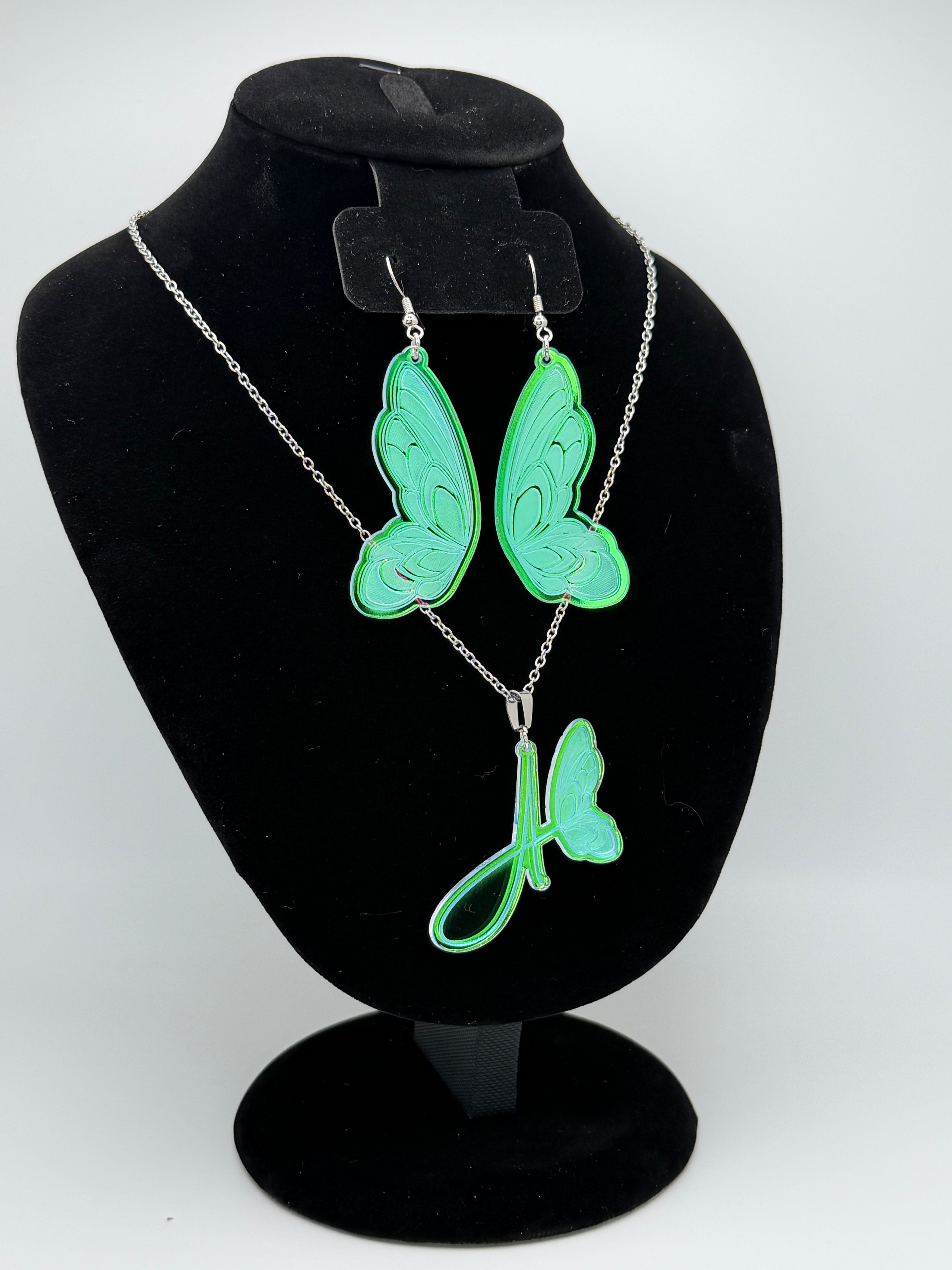 Signature Abi's Metamorphosis Jewelry Set — Butterfly Necklace & Earrings Set