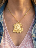 Enchanted Glass Princess Gold Cameo Pendant Necklace — Exclusive Edition