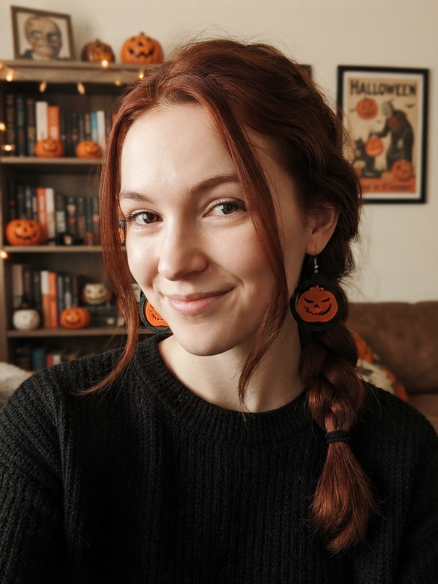 Spooky Starlight Ghost Articulated Dangle Earrings — Halloween Edition