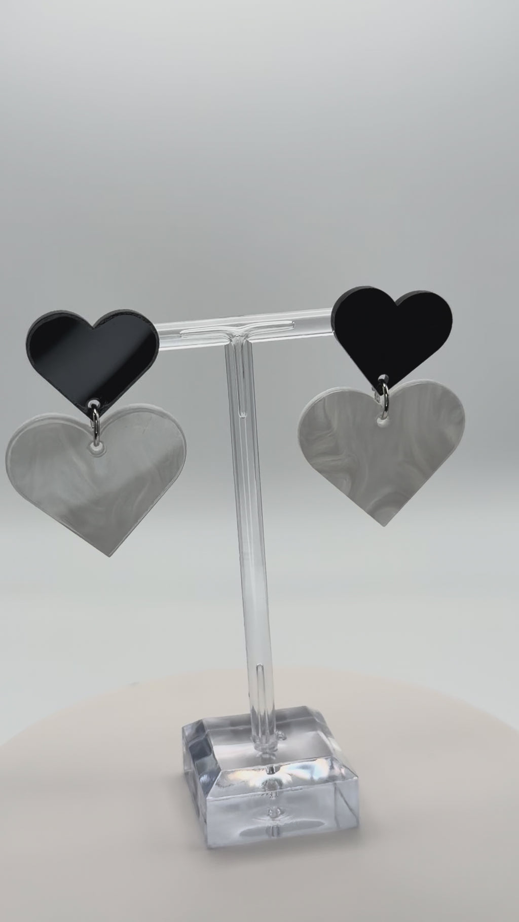 Duet Heart Articulated Dangle Earrings