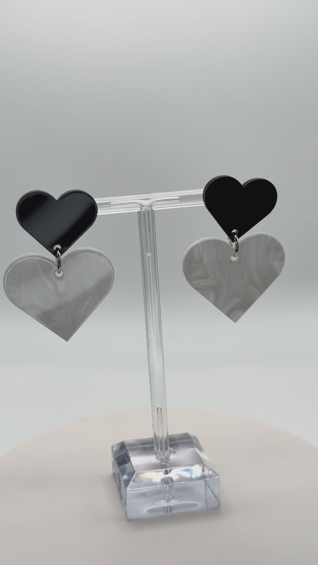 Duet Heart Articulated Dangle Earrings