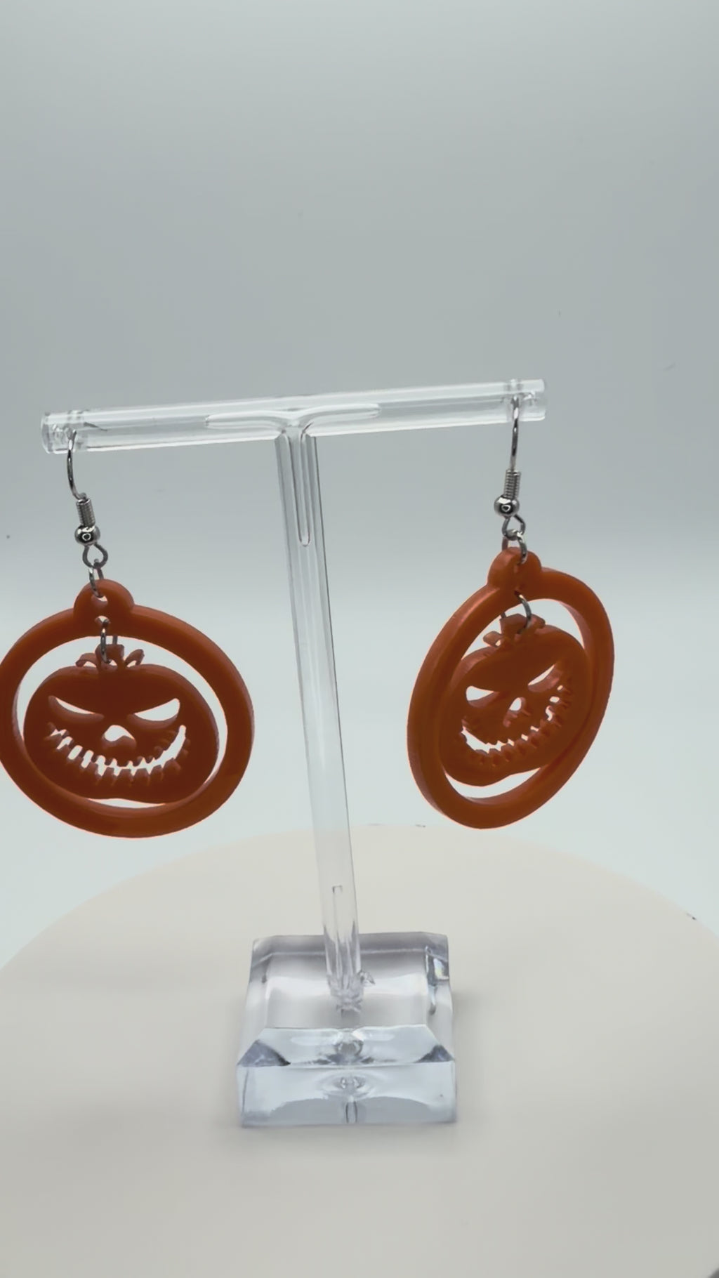Spooky Starlight Ghost Articulated Dangle Earrings — Halloween Edition