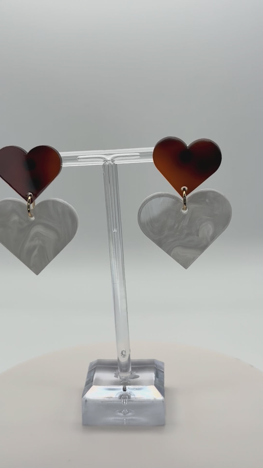 Duet Heart Articulated Dangle Earrings