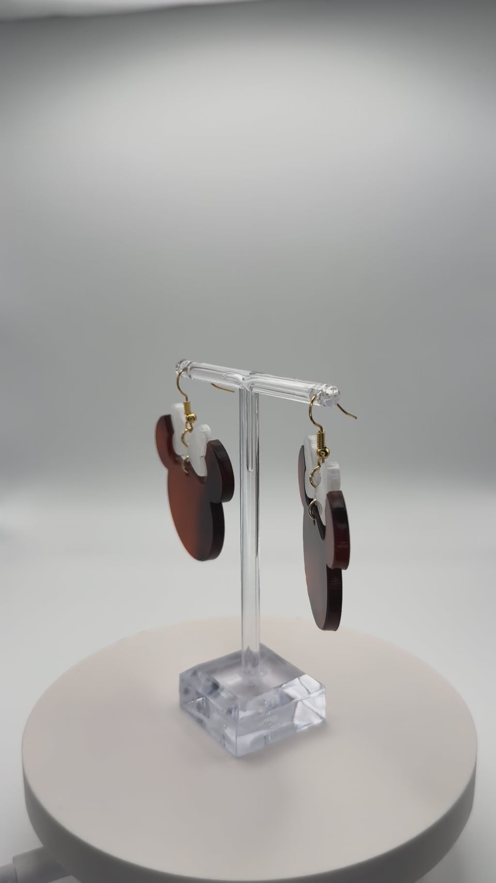 Magic Silhouette Leopard Two-Piece Articulated Dangle Earrings