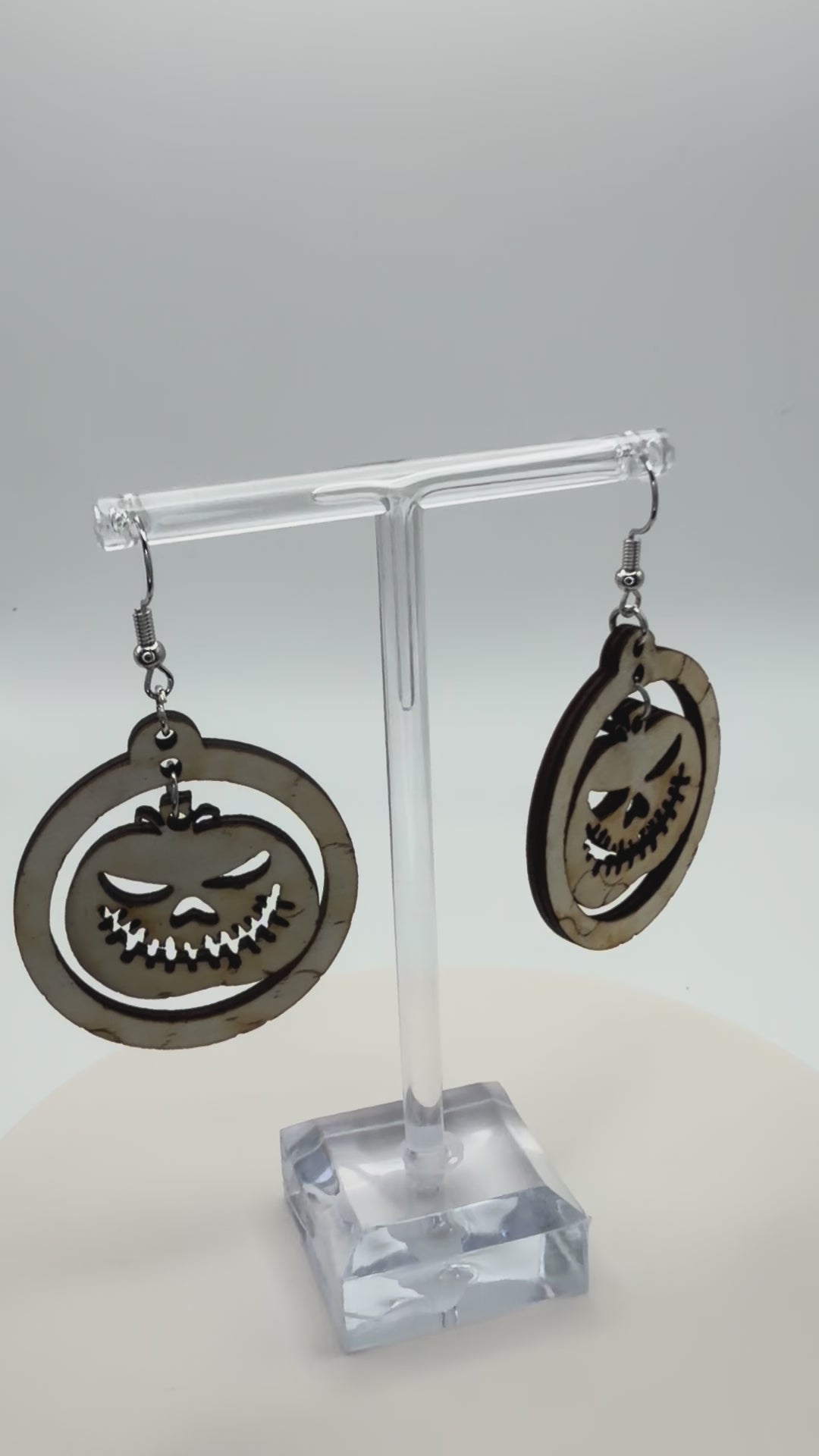 Spooky Starlight Ghost Articulated Dangle Earrings — Halloween Edition