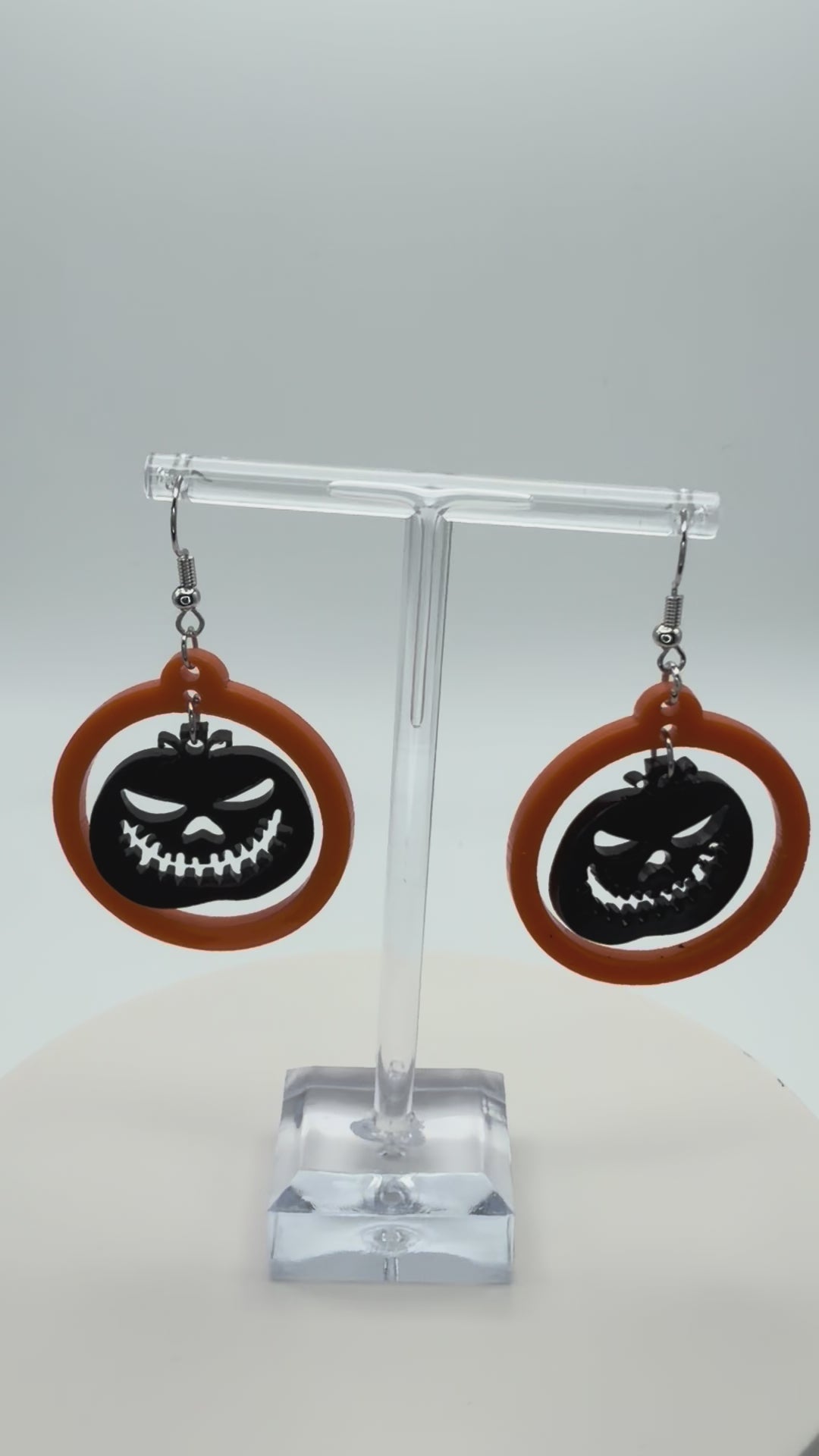 Spooky Starlight Ghost Articulated Dangle Earrings — Halloween Edition