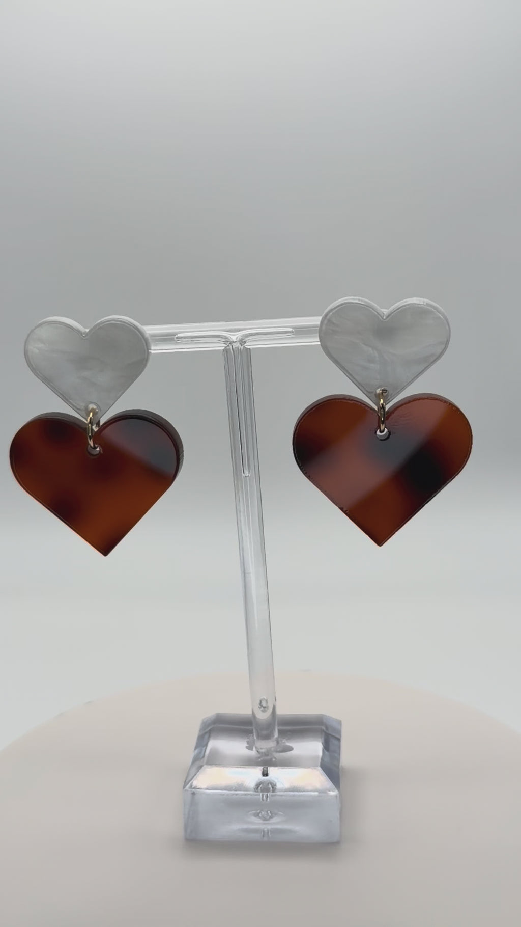 Duet Heart Articulated Dangle Earrings