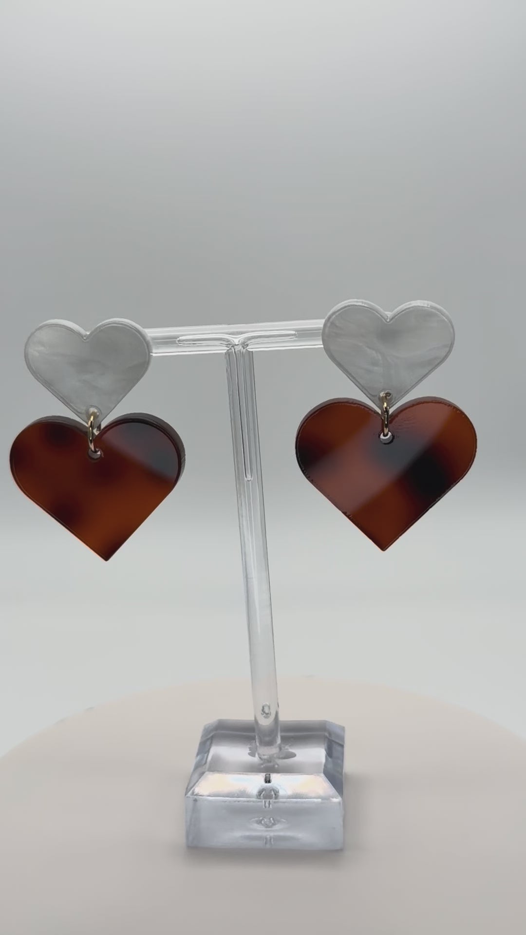 Duet Heart Articulated Dangle Earrings