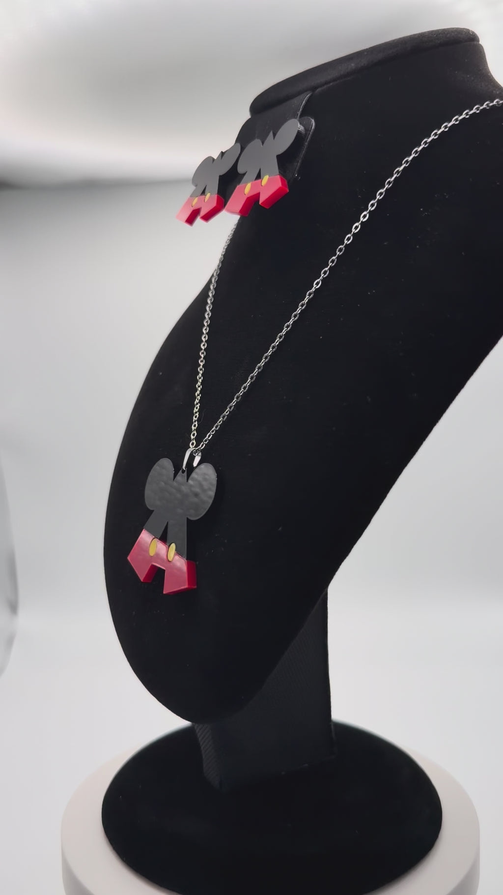 Custom Magic Monogram Initial Necklace & Stud Earrings Set