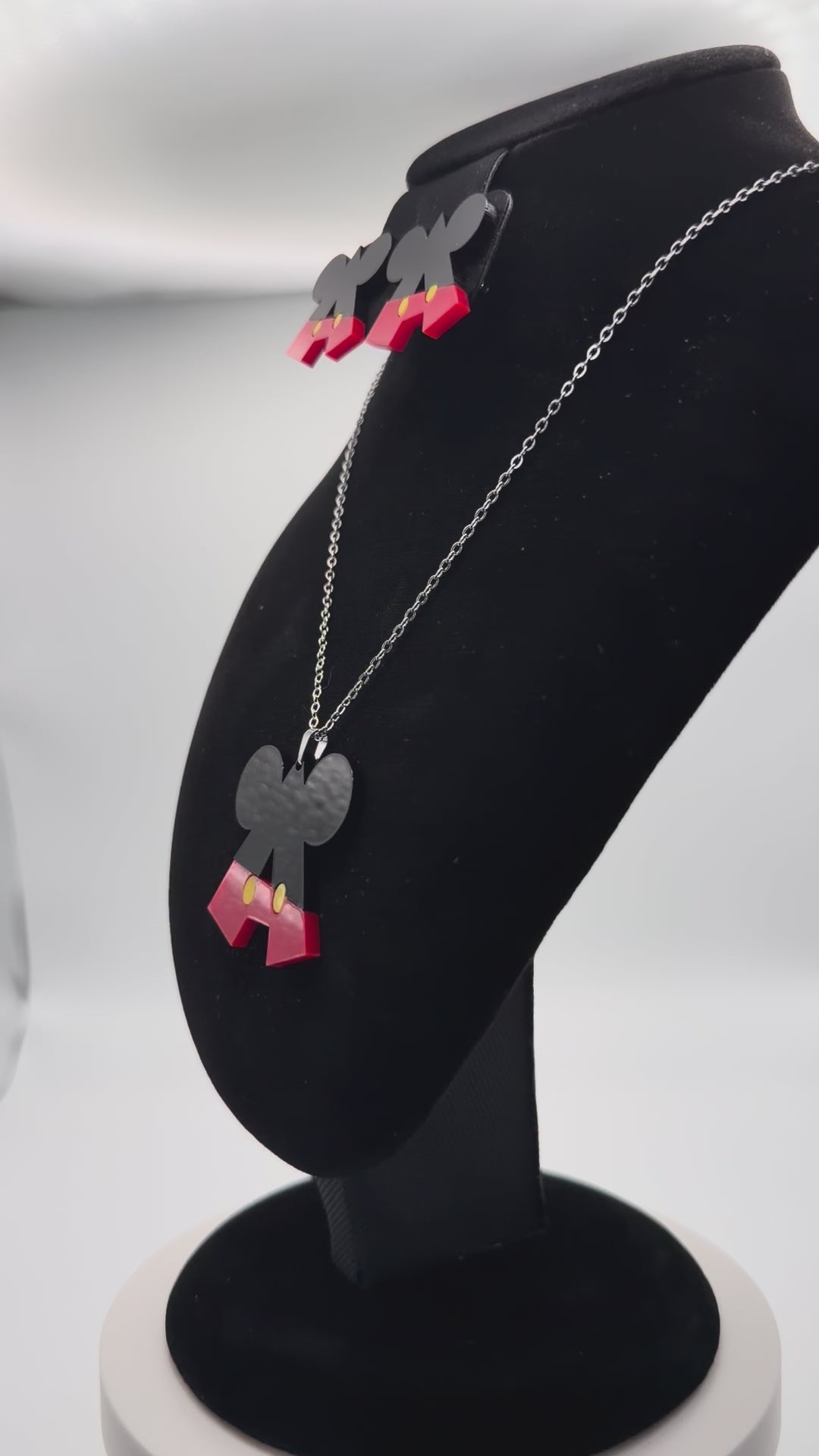 Custom Magic Monogram Initial Necklace & Stud Earrings Set