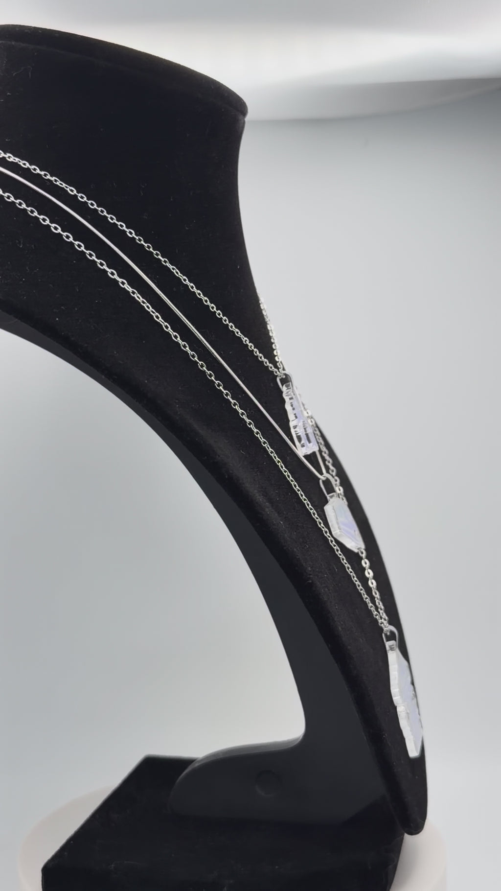 Starlight Theme Park Triple Pendant Necklace — Silver Edition
