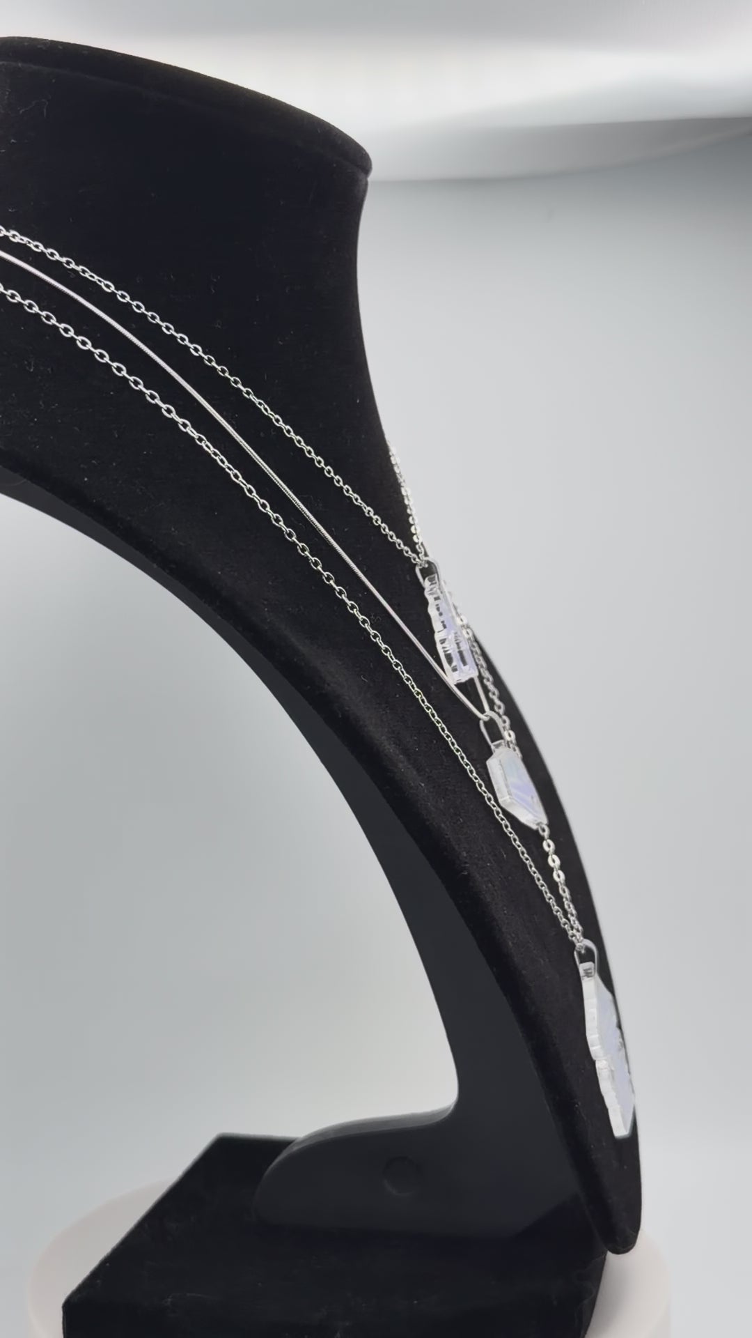 Starlight Theme Park Triple Pendant Necklace — Silver Edition